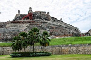 cartagena, colombia, castillo de san felipe, palm trees, wall, caribbean, castle, fort, defense, defense system, protection, cartagena, cartagena, cartagena, cartagena, cartagena, colombia